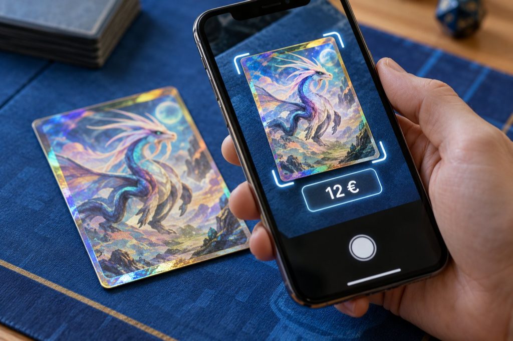 Scanner une carte Pokémon avec une application sur smartphone pour connaître son prix